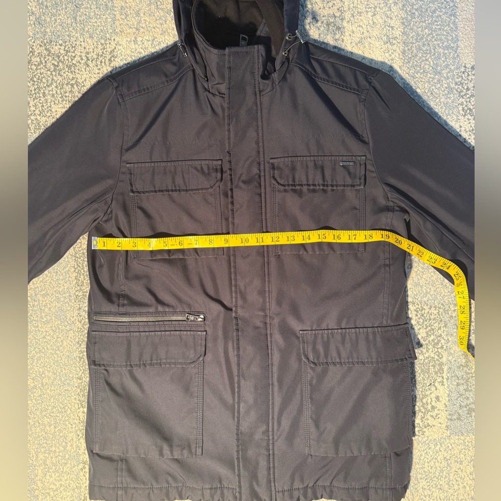 Calvin Klein Navy Blue Lightweight Fall Jacket With Removable Hood - Picture 6 of 9